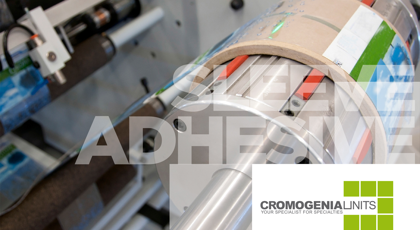 Cromogenia, adhesivos para etiqueta sleeve.