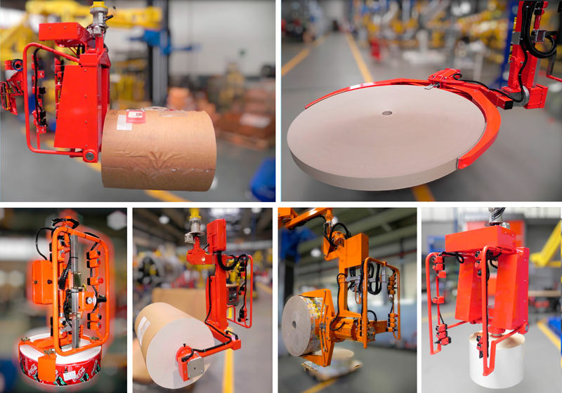 Tipos de agarres para bobinas de las manipuladores ingravidos.