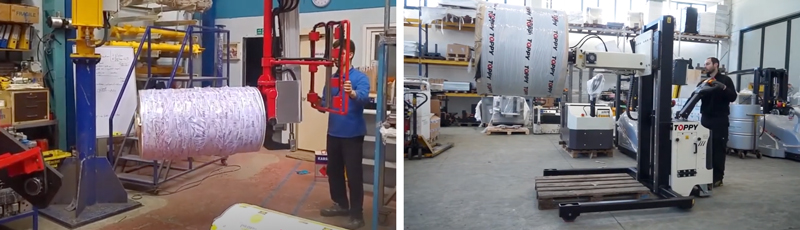 Manipulador de bobinas vs Volteador de bobinas